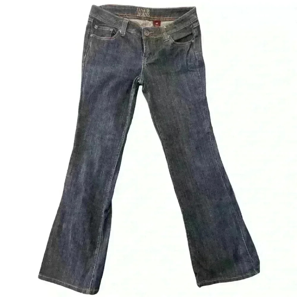 Zana Di Women's Size 13 Blue Bootcut Leg Dark Wash Cotton Spandex Blend Jeans